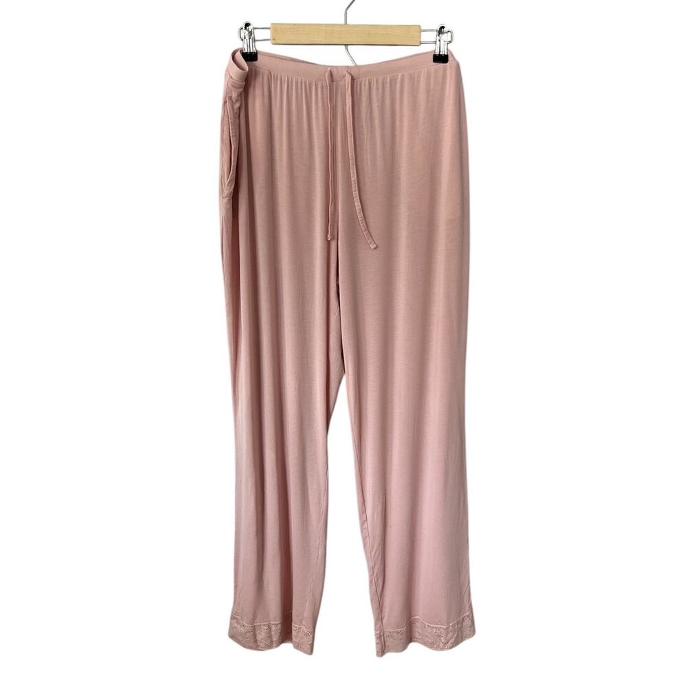 Tommy John Blush Pink Lace Trim Pajama Pants XL Modal